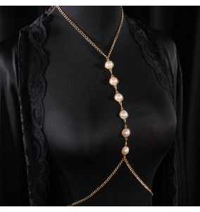 MizzZee - LuxePearl Adjustable Body Chain (Gold)